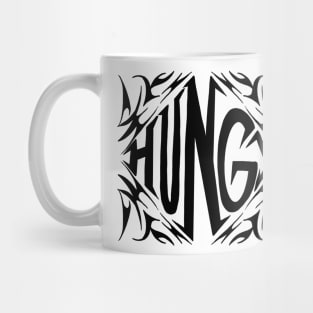 hungy heavy metal logo Mug